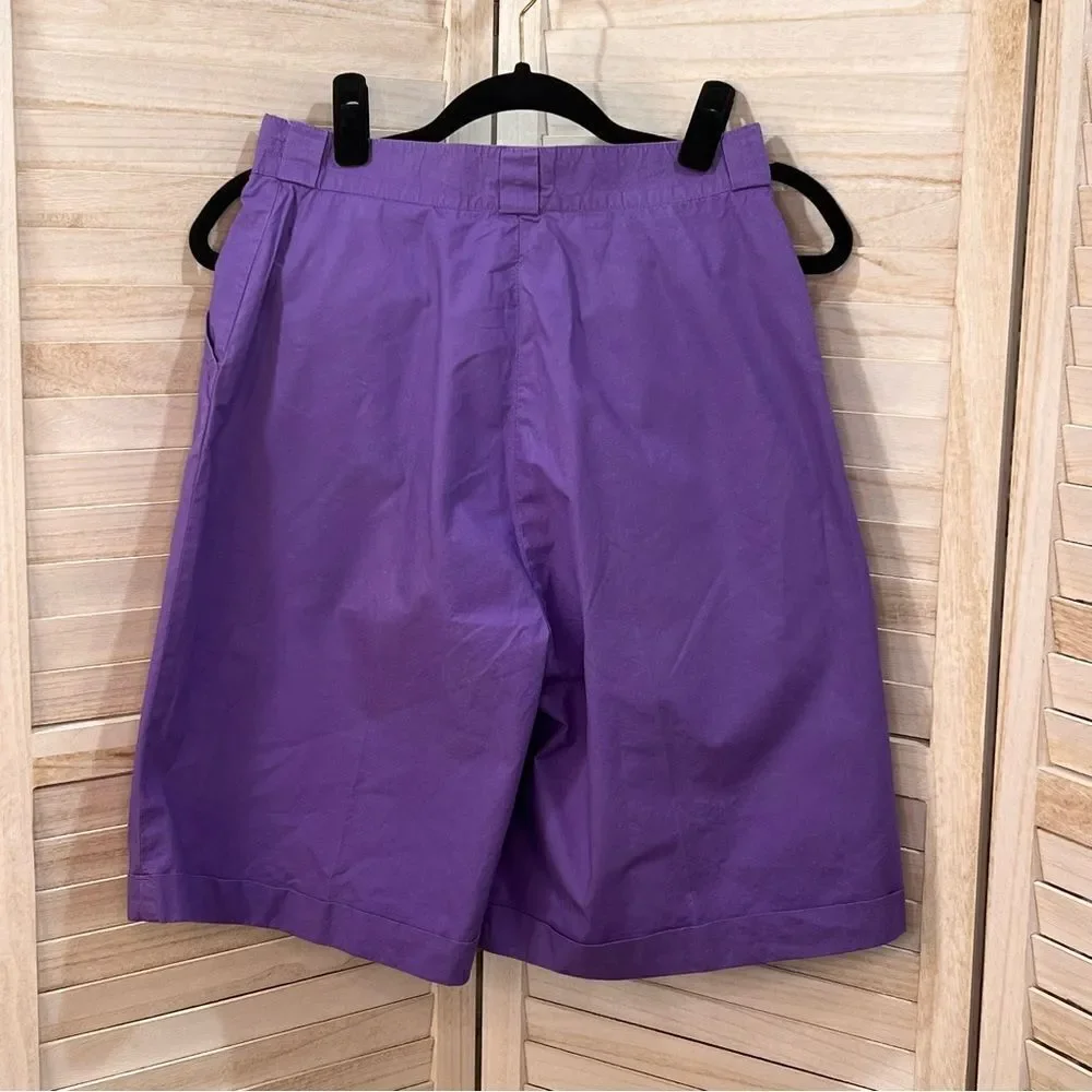 Chrstian Dior Actifs Vintage 80s High Waisted Bermuda Shorts 10 / Small